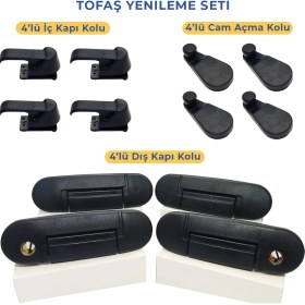 Resim Allestock Tofaş Doğan, Kartal, Şahin, Murat 131 - Kapı ve Cam Kolları - 12'li Set 