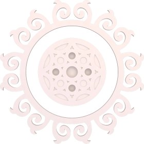 Resim Motifpiyer Tavan Spot Göbek Motifli Yuvarlak-02-80-Dış Çıtalı 