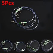 Resim 5 set dayanıklı deniz balıkçılığı teknesi balıkçılığı DIY balıkçılık naylon ip dizi seti, ışıltılı boncuklar, ışıltılı kabak dönüş halkası - paslanmaz çelik iğne - seçebileceğiniz 9 özellik - tekne balıkçılığı deniz balıkçılığı gece balıkçılığı ihtiyaçlarınızı karşılar - daha fazla balık yakalayın 