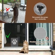 Resim Mıknatıslı Tokalı Evcil Hayvan Ekran Kapısı, ABS Malzeme, Kilitlenebilir Kedi ve Küçük Köpek Giriş Paneli, Sürgülü Ekran Kapılar/Pencereler için 