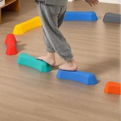 Resim 6 adet/Renkli Tek Kaya Köprü, Renkli Denge Seti, Adım Taşı Seti, Denge Nehir Taşı Seti, Kaymaz Denge Bloğu, İç ve Dış Mekan Engel Kursu, Fitness Ekipmanı, İç ve Dış Mekan Fitness Ekipmanı ile Denge Koordinasyonu ve Güçü Teşvik Etmek 