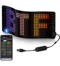 Resim Matrix Piksel LED Panel Tabela Bluetooth Uygulama Rgb 5V Kayar Tabela 