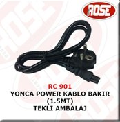 Resim Yonca Power Kablo Bakır 1.5 M Tekli Ambalaj Siyah 