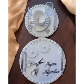 Resim Cyz Home Fascination Gümüş Incili Söz Nişan Tepsisi 