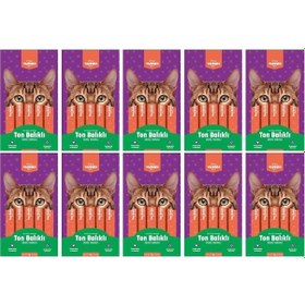 Resim Kiwi Yammies Ton Balıklı Deniz Taraklı Sıvı Kedi Ödül Maması 10 Paket 