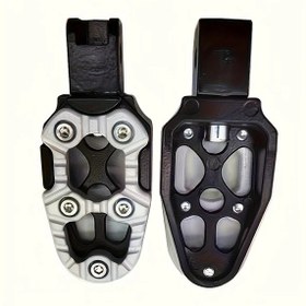 Resim Cloudstore 2 Adet Gümüş Siyah Mavi Kırmızı Motosiklet Atv Dirt Bike Stepne Dayanıklı Kaymaz Taban 