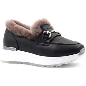 Resim Hakiki Deri Kürklü Kadın Casual Ayakkabı 757kza24501 001 