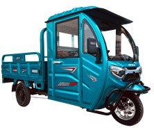 Resim Arora E-Kargo 3 Tekerli Kapalı Kabinli Kasalı Elektrikli Motosiklet Mavi 