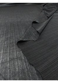 Resim Siyah Parlak Varaklı Jarse Kumaş En: 140 Cm-10623 Siyah 