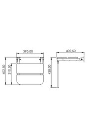 Resim REYKA HİJYEN Engelli Duş Oturağı Paslanmaz Çelik Üzeri Ahşap 