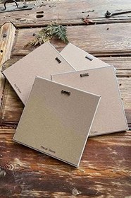Resim Oscar Stone Decor Çerçeveli Taş Tablo Duvar Dekoru 20x20cm 4'lü Set Snoopy Set 