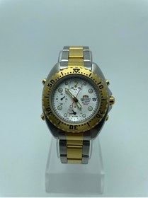 Resim Orient Erkek Quartz Kol Saati | Retro Koleksiyon | Alarm & Kronograf Fonksiyonlu | Beyaz Kadran 