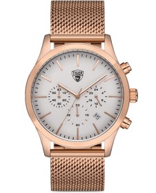 Resim Tiger Rose Gold Renk Fonksiyonlu Hasır Erkek Kol Saati 