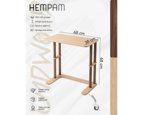 Resim Cmdwood Cmd Wood Hempam Laptop Masası-Çalışma Sehpası - Ergonomik, Dayanıklı & Çok Yönlü Kullanımı - Ofis & Ev Için Çok Amaçlı Mdf’lam ve Ahşap Ayaklı 