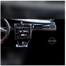 Resim Toyota Carina E/corona Uyumlu Parlak Siyah Full Set Torpido Konsol Maun Kaplama, (pianoblack) 