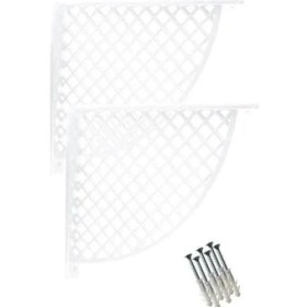 Resim Asseds Store Hırdavat Plastik Raf Altı Beyaz 17 * 18CM (2 Adet) 