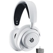 Resim SteelSeries Arctis Nova 7X Beyaz Kablolu/Kablosuz Kulak Üstü Oyuncu Kulaklığı Teşhir 