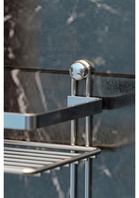 Resim Geseus Iki Katlı Kancalı Banyo Rafı Es067-Krom Çok Renkli 