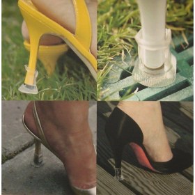 Resim Foottab 10 Çift S (Dar) 5-8 mm Kır Düğünleri Topuklu Ayakkabı Topuk Ucu Koruyucu Şeffaf Aparat 