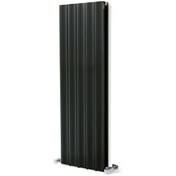 Resim 900mm X 395mmYüksek Isı Kapasiteli Dekoratif Lilac Dikey Aluminyum Radyatör Antrasit 