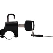 Resim Dianziye Motosiklet Kask Kilit 22-26mm Sarıçık Uyumlu Antivandal Siyah Güvenli Kilit Anahtar Seti 