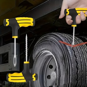 Resim 7 adet/takım Araba Lastik Tamir Aracı, Acil Araçlar Dahil, Yama - Kullanımı Kolay, Hızlı Tamir, Kutusuz 