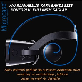 Resim Vrpark J30 3.5mm Kulaklıklı 3D Sanal Gerçeklik 
