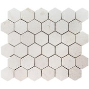 Resim Tuqco Doğal Taş 2 Altıgen Myra Honlu Mermer Mozaik 