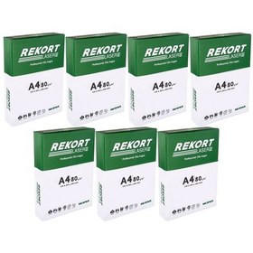 Resim Mopak Rekort A4 80gr/m2 Fotokopi Kağıdı 3500 Adet 7pk 500 