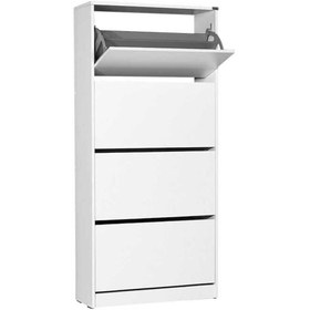 Resim Adore Mobilya Flat Duo 4 Katlı Geniş Ayakkabılık-mat Beyaz 73x157x26 Cm (gxyxd) 