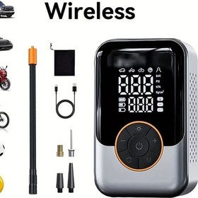 Resim Motion003 Mini Kablosuz Dijital Ekran Taşınabilir Lastik Şişirici Usb Şarjlı Hava Kompres 