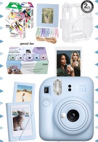 Resim Fujifilm Instax mini 12 Mavi Fotoğraf Makinesi-30'lu Film-Albüm-Mandal-Çerçeve ve Kılıf Mega Set 2 