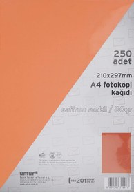 Resim BAZAARİO A4 Renkli Fotokopi Kağıdı, Saffron, 250 Yaprak BZRİO 1116346 