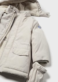 Resim Mayoral Erkek Bebek Eldivenli Parka Mont Krem - 12 Ay 