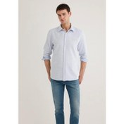 Resim Mavi Slim Fit Erkek Gömlek (M0210053-70874) 