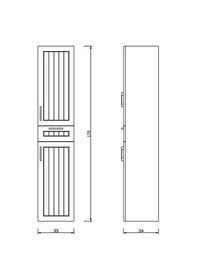 Resim Denko Lotus 60 Cm Mdf Lake Banyo Dolabı Takımı + Boy Dolabı Beyaz 