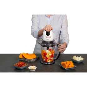 Resim TEFAL MB4705 MasterChop Powelix Maxi 4 Bıçaklı Rondo ve Doğrayıcı 500 W Kırmızı 