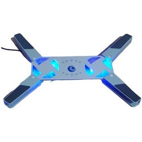 Resim Metal Mini Led Şıklı Notebook Soğutucu Gri 