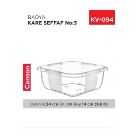 Resim Marsilyan Kare Şeffaf Badya 1 Adet 3 NOE166 (72) 