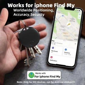 Resim 1/2 Adet Akıllı Etiket Bulucu, Apple Find My ile Uyumlu (Sadece iOS), GPS Dünya Çapında Konumlandırma, 40m Kablosuz İletim Mesafesi, Dahili 75dB Zilli, Cüzdanlar, Anahtarlar, Bisikletler ve Bavullar için Eşya Bulucu 