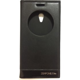 Resim İksir Asus Zenfone 5 Lite Gizli Mıknatıslı Pencereli Lüx Kılıf Siyah 
