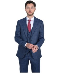 Resim Cengiz İnler Sivri Yaka Çift Taraflı Yelekli Erkek Takım Elbise 001 