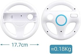 Resim OSTENT Mario Kart Yarış Oyunları Direksiyon Nintendo Wii Uzaktan Kumanda için Uyumlu, Renk Beyaz 