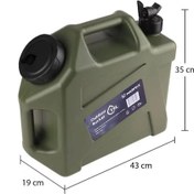 Resim Musluklu Su Bidonu - Madfox Galon Air Pe - 19 Litre - Yeşil - 547311 