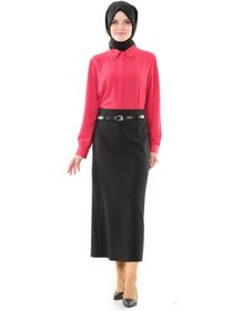 Resim SORALLİNE Kadın Siyah Kalem Etek 90 cm 770 