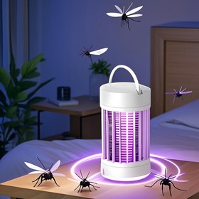 Resim USB'li 2/1 adet elektrikli sivrisinek öldürücü, Sessiz mor ışık, Roma tarzı, Sivrisinek zapperı, Kompakt, hafif ve temizlemesi kolay, açık hava için sivrisinek kovucu, radyasyonsuz, güvenli bariyerli, anne&çocuklar için fikir, parti | kamp 