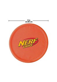 Resim Nerf Dog Naylon Flyer Köpek Oyuncağı, Frizbi, Hafif, Dayanıklı Ve Suya Dayanıklı, Plaj Ve Havuz İçin Mükemmel, 9 İnç Çap, Orta/büyük Irklar İçin, İki Paket, Turuncu Ve Kırmızı 8959 