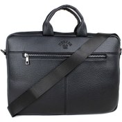 Resim Siyah Omuz Askılı Dosya Evrak 15.6 İnc Laptop ve Evrak Çantası Siyah 