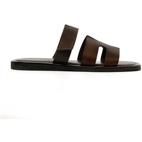 Resim The Sandals Factory Dark Brown Sandalet Erkek M7897 The Sandals Factory Leather Upper Sandals Dark Brown 