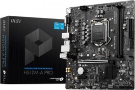 Resim Pro H510M-B 2933Mhz Ddr4 Soket 1200 M.2 Hdmi Vga Matx 10.Nesil Intel Anakart MSI